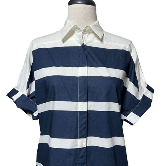 Derek Lam IO Crosby Modele Striped Shirt Dress Style TS62535SC  NWT Size 0 - Picture 2 of 5